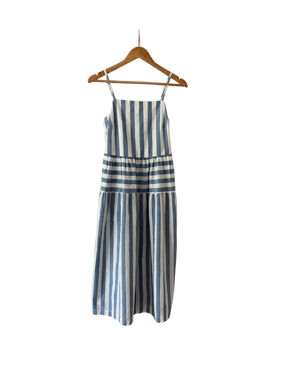Universal Thread Blue and White Striped Sundress with Pockets
